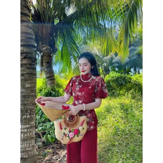 SET LAM CỔ TÀU , NÚT SÒ , TAY BÍ , LỤA MANGO