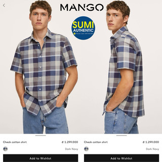 Áo sơmi nam Mango chính hãng