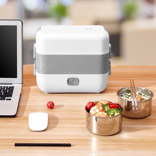 Hộp cơm điện văn phòng 2 tầng 4 bát inox giữ nhiệt hâm nóng
