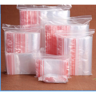 100gram Túi zip chỉ đỏ các kích cỡ