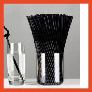 Ống hút nghệ thuật đen - 1 bịch 50 cái