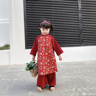 Áo dài tết,màu đỏ,áo dài nhung