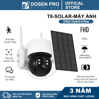 DOSEN PRO Năng lượng mặt trời An Ninh CCTV Ứng dụng icsee T6 1080P FHD WiFi IP-IP66 IR Chống Nước Solar Camera