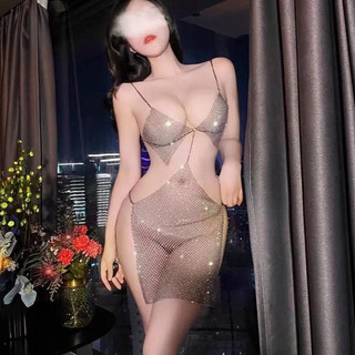 SẴN - [Hàng tốt] Đầm đính đá xuyên thấu quyến rũ