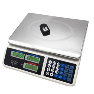 Cân điện tử tính tiền chống nước cao cấp màn hình led 2 mặt 40kg