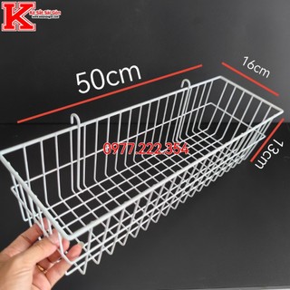  Giỏ cài lưới sắt hình chữ nhật - Rổ treo khung sắt trang trí đựng mỹ phẩm, phụ kiện giá rẻ