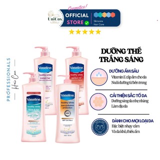 Sữa Dưỡng Thể Vaseline Healthy White UV Lightening Dưỡng Ẩm - Vaseline Dưỡng Thể Chống Nắng - Vaseline Trắng Da 350ml