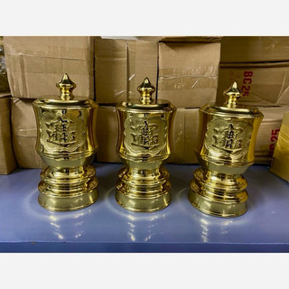 Đài thờ bằng đồng vàng nguyên chất bộ đài thờ 3 chiếc đài đồng thờ cúng