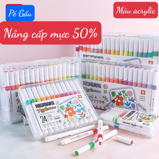 [KM] BỘ 60 Bút màu CAOCẤP Acrylic marker 12/24/36/48/60 vẽ được trên nhựa, đá, thủy tinh, kim loại,đa năng,hỏa tốc