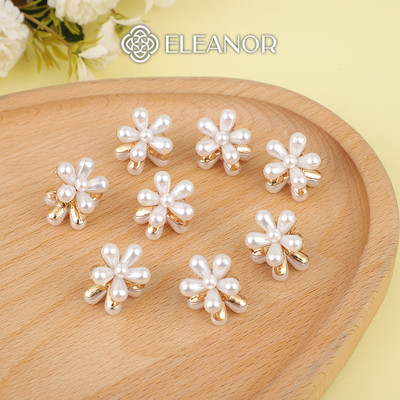 Kẹp tóc nữ Eleanor Accessories hình bông hoa cúc phụ kiện tóc kẹp càng cua mini 4611