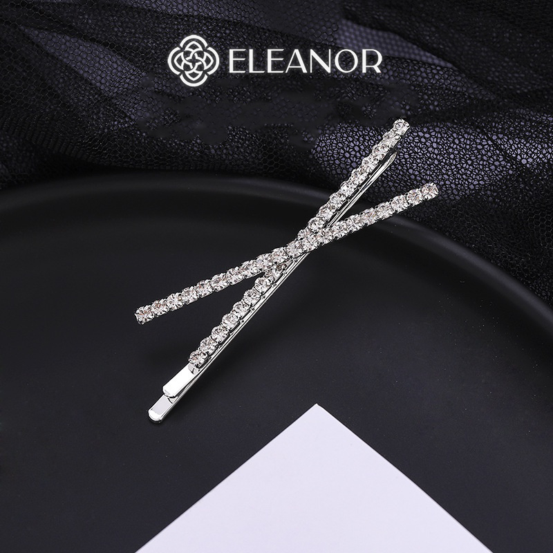 Kẹp tóc nữ Eleanor Accessories đính đá hình chữ X đính phụ kiện tóc 4596