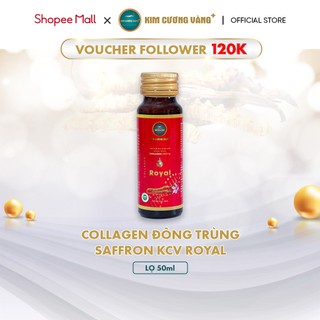 Collagen Đông Trùng Hạ Thảo Saffron Royal Dưỡng Da Kim Cương Vàng Chai 50ML