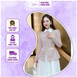 Áo Dạ thiết kế OMELY 2 màu công sở - dự tiệc cao cấp dự tiệc sang trọng