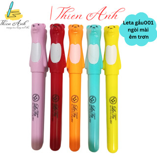 Bút Leta gấu 001 ngòi kim tinh êm trơn, bút luyện chữ Leta 001 hình gấu dễ thương phù hợp cho các bé học sinh tiểu học
