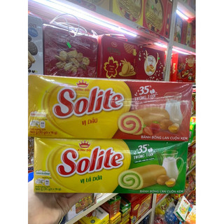 Bánh kinh đô solite dâu, lá dứa hộp 360g