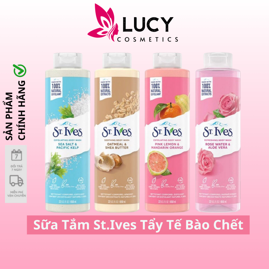 Sữa Tắm St.Ives Tẩy Tế Bào Chết Dịu Nhẹ Dưỡng Da - St. Ives Soothing Body Wash 650ml