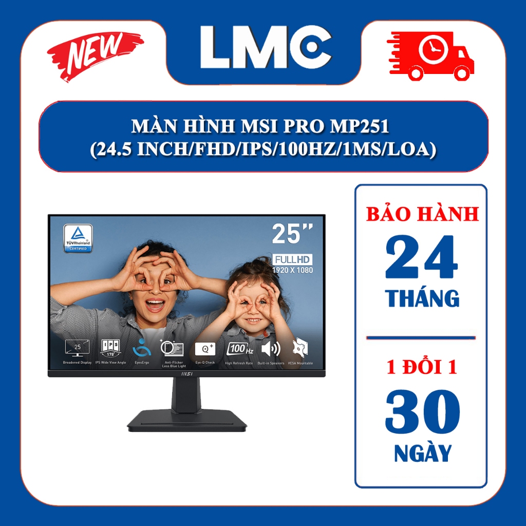 Màn hình MSI Pro MP251 (24.5 Inch/ IPS/ 100Hz/ 1ms) - Chính Hãng Bảo Hành 2 Năm | BigBuy360 - bigbuy360.vn