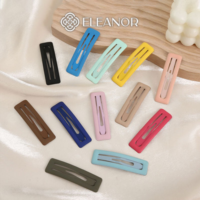 Kẹp tóc nữ Eleanor Accessories hình chữ nhật nhiều màu kẹp tóc mái basic phụ kiện tóc 6005
