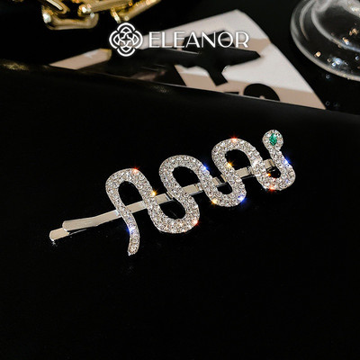 Kẹp tóc mái nữ Eleanor Accessories hình bạch xà kẹp tóc đính đá phụ kiện tóc 5093 (1 chiếc)