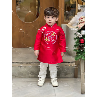 Áo dài bé trai cách tân bé trai diện Tết từ 8-18kg