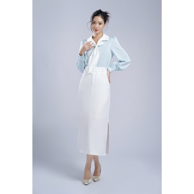 Chân Váy 𝐂𝐂𝐇𝐀𝐓 Kiểu Xẻ 1 Bên Dáng A Chất Tuytsi Cao Cấp Mềm Mịn 13CDS2022AT