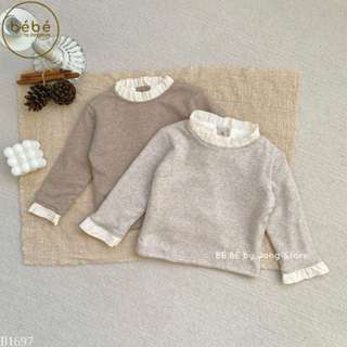 Áo thun lót lông cổ + tay viền trắng B1697