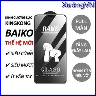 Kính cường lực baiko full màn oppo a53 a54 a55 a57 2022 a73 a74 a76 a77 a77s a91 a93 a94 a95