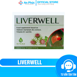 Viên uống LIVERWELL Hộp 30 Viên - Hỗ Trợ Tăng Cường Chức Năng Gan, Bảo Vệ Gan