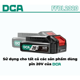 Pin hệ dca 20v lithium dung lượng 2ah - 4ah - 5ah sử dụng cho tất cả sản phẩm dùng pin 20v của dca ffbl2020 ffbl2040