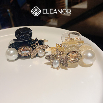 Kẹp tóc càng cua Eleanor Accessories hình con ong ngọc trai nhân tạo phụ kiện tóc kẹp tóc 3436