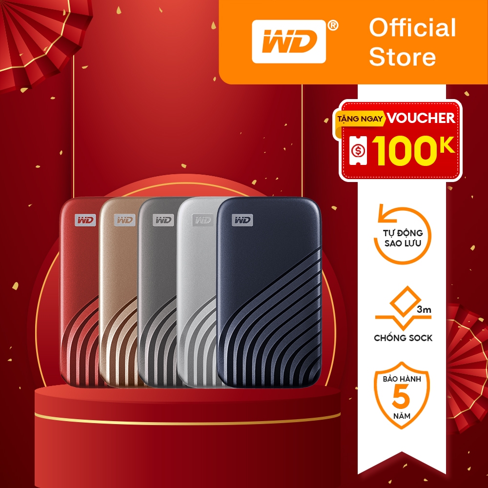 Ổ cứng di động SSD Western Digital My Passport 500GB/1TB/2TB USB 3.2 Chính Hãng - Bảo Hành 5 Năm