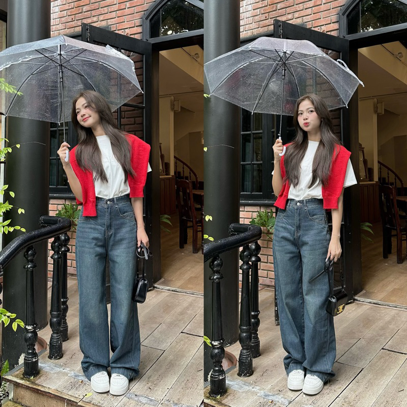 [HÀNG L1] Quần jeans trơn basic ống suông Q97.Q98