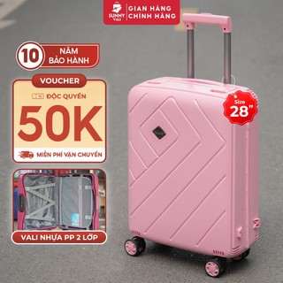 Vali SIZE 28 inch - Vali SUNNY BUBULE - EL du lịch, thời trang chống vỡ tốt bảo hành 10 năm