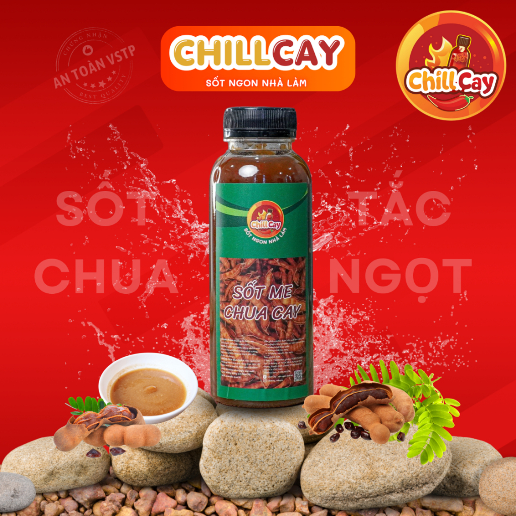 Sốt me chua cay CHILLCAY Sốt me nhà làm chua chua cay cay chấm bánh tráng, đồ nướng hoặc xào Tuyệt Hảo