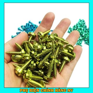 ỐC Titan Gr5 5li18 Áo Răng Xoắn Gắn Dàn Áo Ex , Sirus , Pô E Tất Cả Các Dòng Tay Ga