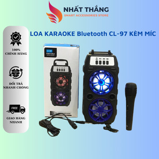 Loa karaoke Bluetooth mini CL-97, Loa karaoke mini kèm mic cầm tay HÀNG CHÍNH HÃNG Chất Lượng Cao - BẢO HÀNH 12 THÁNG