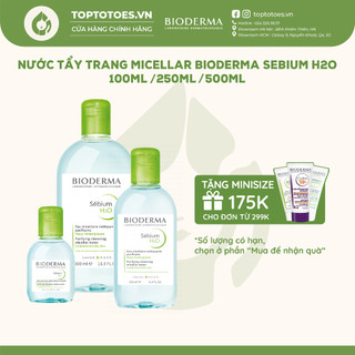 Nước tẩy trang Bioderma xanh Micellar Sebium H2O cho da dầu mụn 100ml/ 250ml/ 500ml [NHẬP KHẨU CHÍNH HÃNG 100%]
