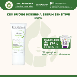 Kem dưỡng giảm mụn cho da nhạy cảm Bioderma Sebium Sensitive 30ML [NHẬP KHẨU CHÍNH HÃNG 100%]