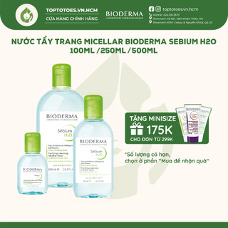 Nước tẩy trang Bioderma xanh Micellar Sebium H2O cho da dầu mụn 100ml/ 250ml/ 500ml [NHẬP KHẨU CHÍNH HÃNG 100%]