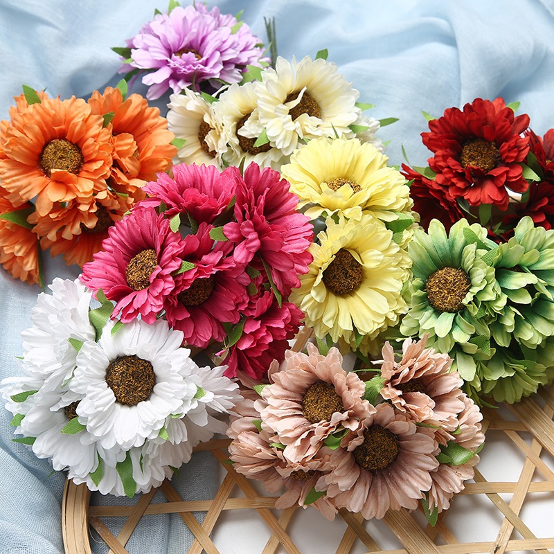Chùm 6 Hoa Cúc 5cm HOA21, Hoa Trang Trí Handmade Decor Trang Trí Phòng Tiệc Cưới