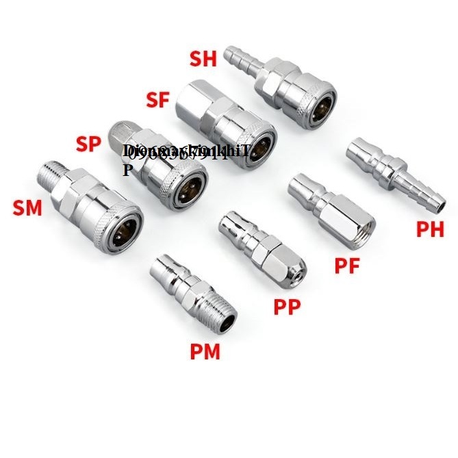 Khớp nối nhanh hơi khí nén, đầu cắm nhanh khí nén bằng thép xịn