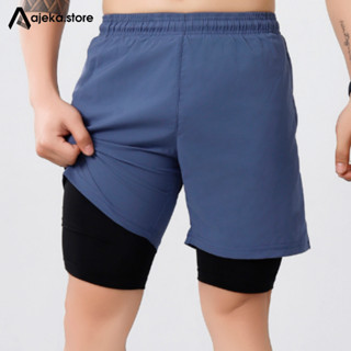 Quần thể thao nam 2 lớp A JE.KA V3 tập gym chạy bộ chất vải mềm mịn, thoãi mái