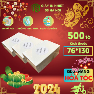 Giấy in nhiệt A7 size 76x130 tệp 500 tờ in đơn TMĐT