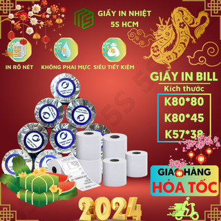Giấy In Bill K80 K57 In Hóa Đơn Bán Lẻ POS Taxi Giá Rẻ