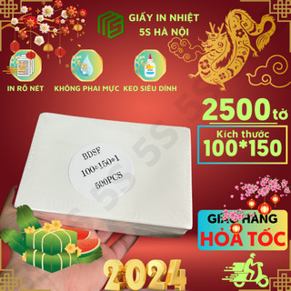 Combo 2500 tờ giấy in nhiệt A6 Size 100x150mm in đơn shopee