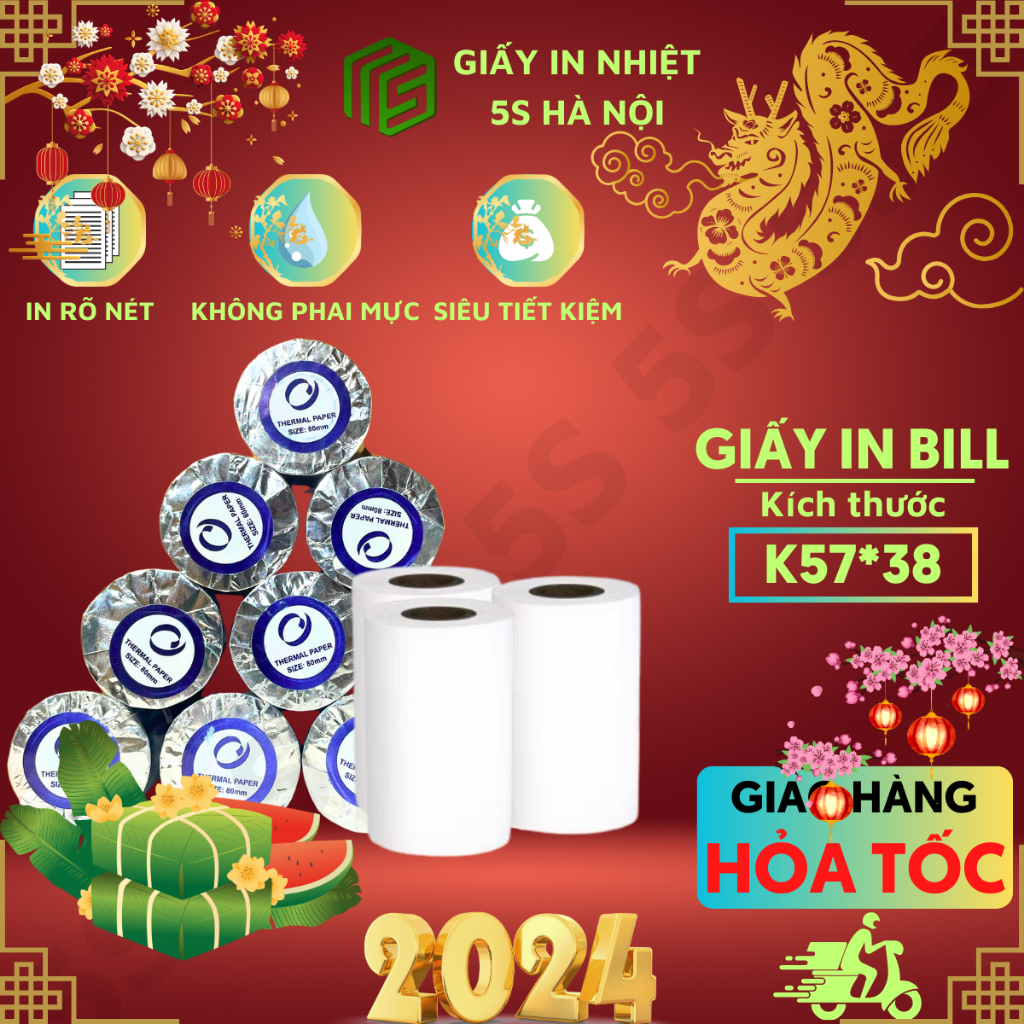 Giấy In Nhiệt In Bill K57 In Các Loại Hóa Đơn Siêu Tiết Kiệm