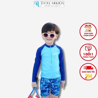 Bộ đồ bơi cao cấp giữ nhiệt dollarkids kèm nón dành cho bé trai