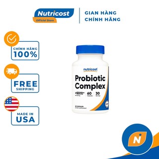 Bổ Sung Lợi Khuẩn Hỗ Trợ Đường Ruột Nutricost Probiotic Complex 50 Billion 60 Viên