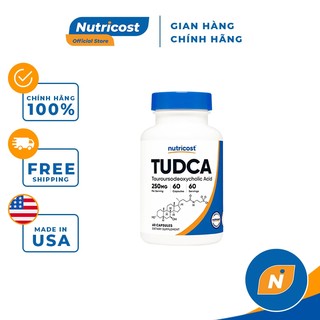 Thực Phẩm Bổ Sung Hỗ Trợ Giải Độc Gan Nutricost Tudca 250mg 60 Viên