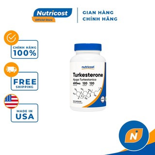 Viên Uống Tăng Test 100% Từ Thực Vật Nutricost Turkesterone 600MG 120 Viên